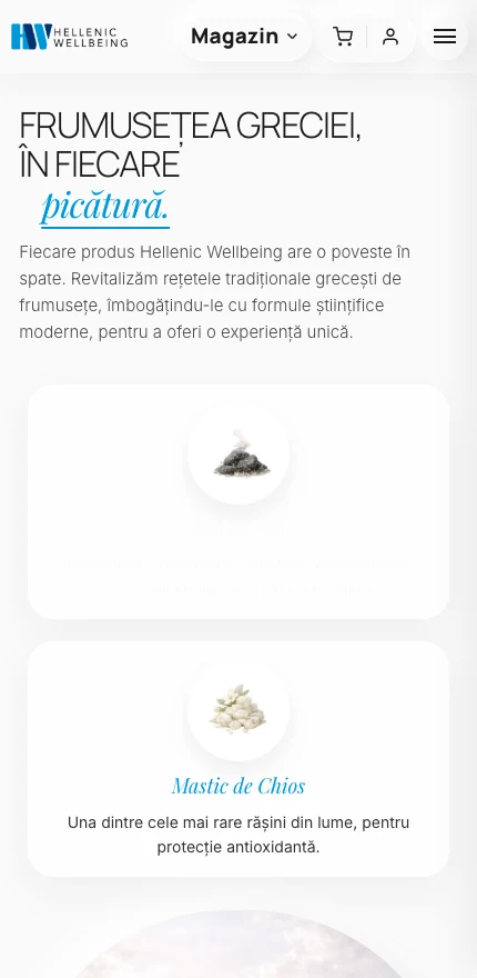 Hellenic Wellbeing — Let people see what’s in the products. · mobile