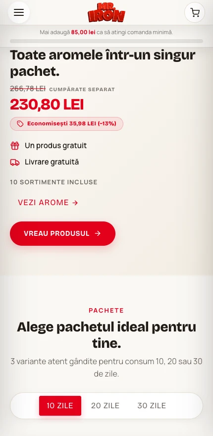 Mr Iron — Organise the variety. · mobile