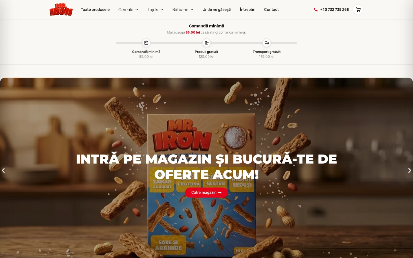 Mr Iron — A colourful food shop that makes room for the products and the buying decision.