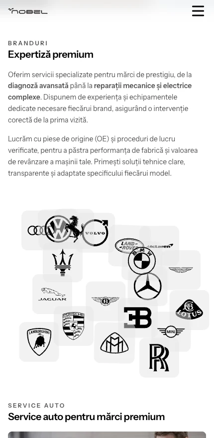 Nobel Auto — Help people find the right service. · mobile