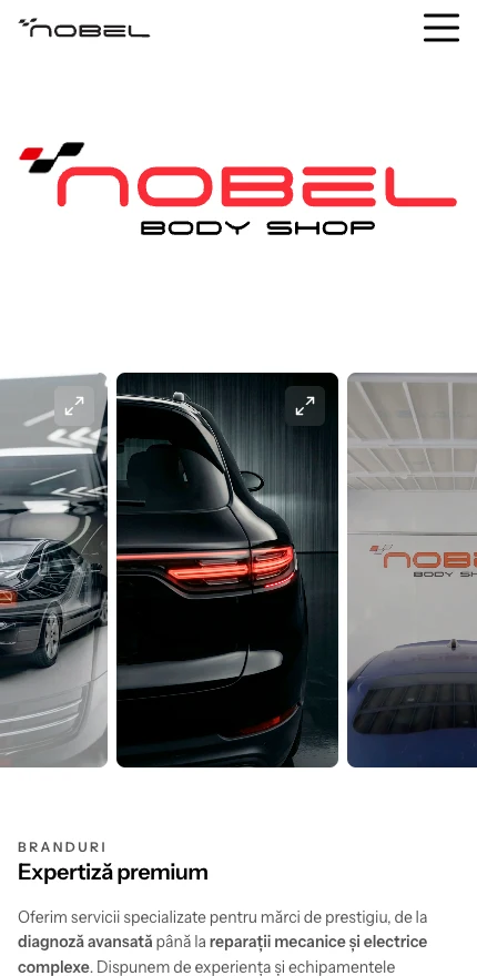 Nobel Auto — Put the workshop on show. · mobile
